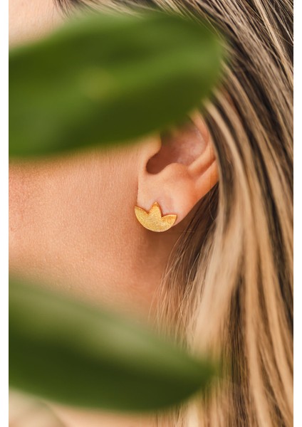 Mini Lotus Küpe Gold