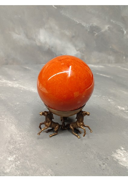 Pirinç At Kaideli Mermer Top-Eskitme