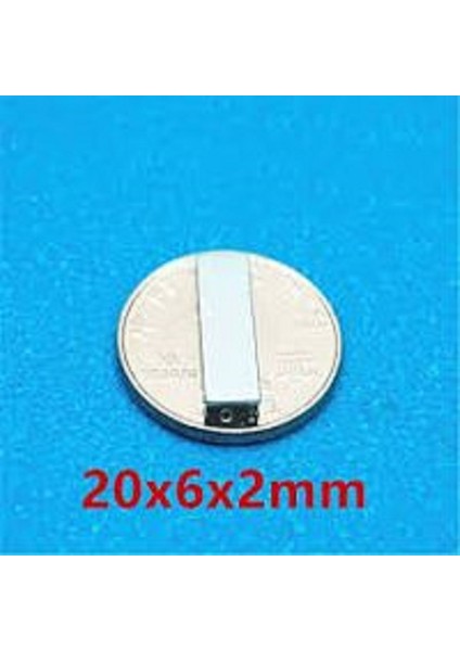 20 x 6 x 2 mm Boy:20, En:6 ,kalınlık:2 Köşeli Neodyum Mıknatıs