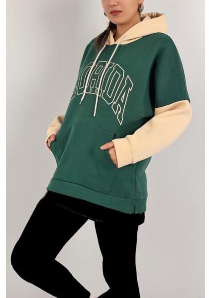 Kadın Sweatshirt Kapüşonlu Baskılı Üç Iplik modelleri