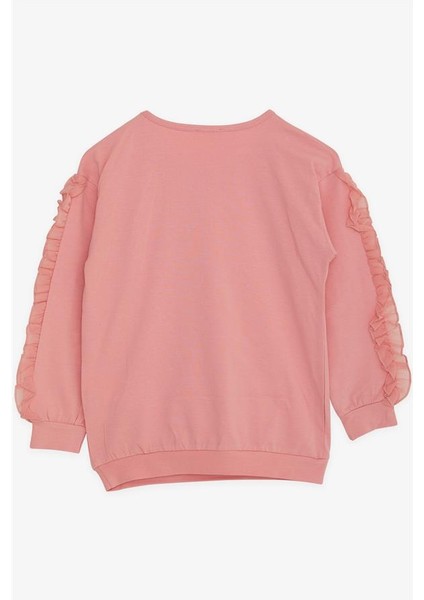 Kız Çocuk Bluz Kolları Fırfırlı Yazı Baskılı Gülkurusu Cute (5-10 Yaş)10 fiyatları