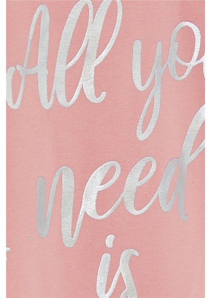 Kız Çocuk Bluz Kolları Fırfırlı Yazı Baskılı Gülkurusu Cute (5-10 Yaş)10 fırsatları