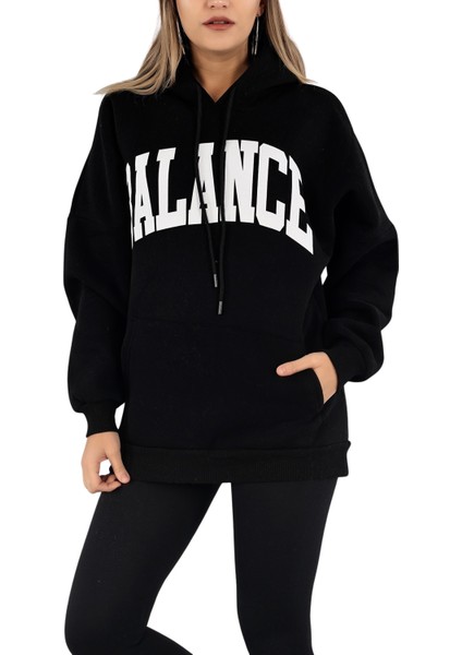 Kadın Sweatshirt Kapüşonlu Baskılı Üç Iplik modelleri