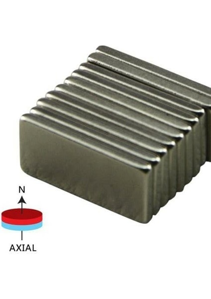 30 x 10 x 2 mm Boy:30 En:10 Kalınlık 2 mm Köşeli Neodyum Mıknatıs
