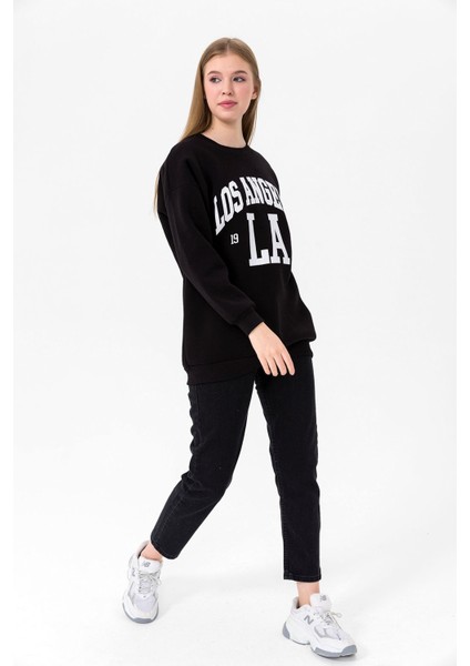 Kadın Sweatshirt Üç Iplik Bisiklet Yaka Düşük Omuz fiyatları
