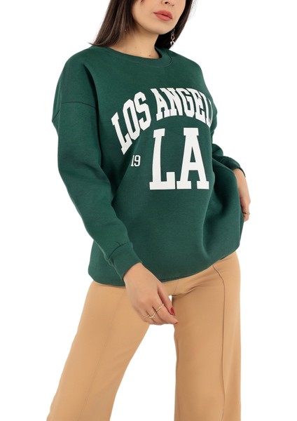 Kadın Sweatshirt Üç Iplik Bisiklet Yaka Düşük Omuz modelleri