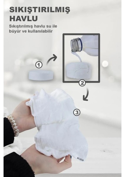 Suda Büyüyen Sıkıştırılmış Havlu 6 Adet modelleri