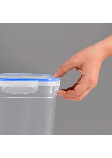Plastik Saklama Kabı Silikon Contalı Dikdörtgen 1800 ml modelleri