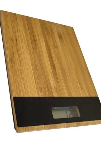 Bambu Görünümlü 5 kg Mutfak Tartısı LCD Ekranlı Dijital Hassas Terazisi