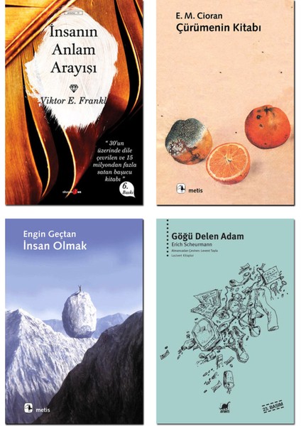 İnsanın Anlam Arayışı - Çürümenin Kitabı - İnsan Olmak - Göğü Delen Adam– 4’lü Felsefe Kitap Seti