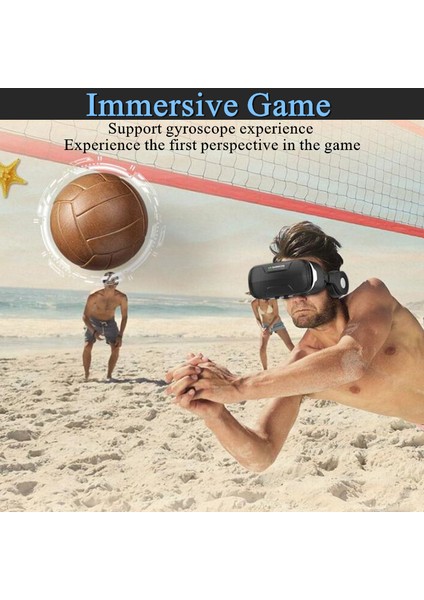 Apple Iphone 6-7-8-Se Uyumlu Sanal Gerçeklik Gözlüğü Kulaklıklı 3D Vr Filmler&video Oyunları fırsatları