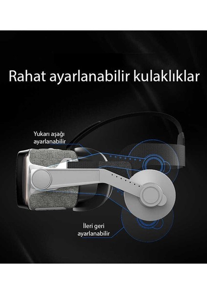 Sanal Gerçeklik Gözlüğü Kulaklıklı 3D Vr Filmler & Video Oyunları Tüm Telefonlara