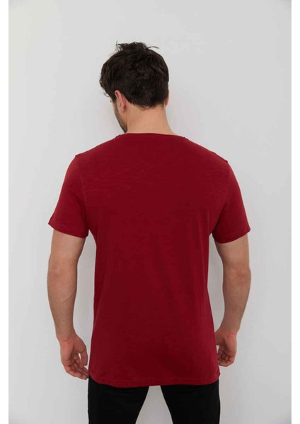 4601 Erkek Orta V Flamlı T-Shırt modelleri