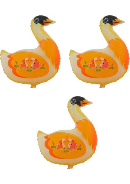 Kuğu 3 Adet Büyük Boy 60CMX52CM Folyo Balon (Helyum) No:4