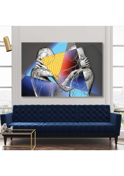 Elektrik Ağı Aşk Love Modern Dekorasyon Kanvas Tablo