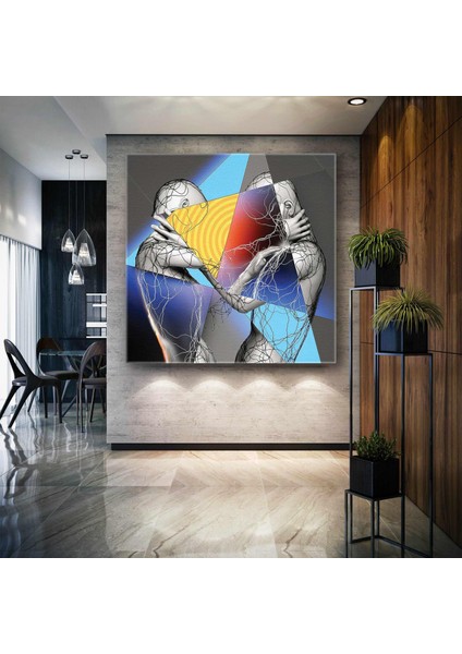Elektrik Ağı Aşk Love Modern Dekorasyon Kanvas Tablo