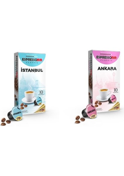 Espressomm® Classic Karışık Istanbul&ankara Kapsül Kahve (10 Adet) - Nespresso® Uyumlu*