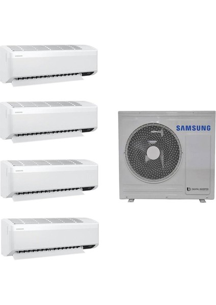 Wind Free AJ080TXJ4KH/EA 9+9+9+12 Iç 8 Kw Dış Ünite A 27300 BTU 1+4 Multi Inverter Duvar Tipi Klima