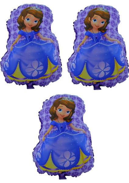 Prenses Sofia 3 Adet Büyük Boy 41CMX52CM Folyo Balon (Helyum) No:3