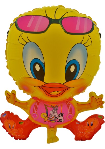 Tweety 3 Adet Büyük Boy 42CMX52CM Folyo Balon (Helyum) No:6