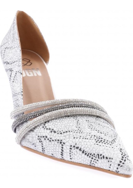 YSF-07-23Y Kadın Silver Taş Bantlı Abiye Ayakkabı fiyatları