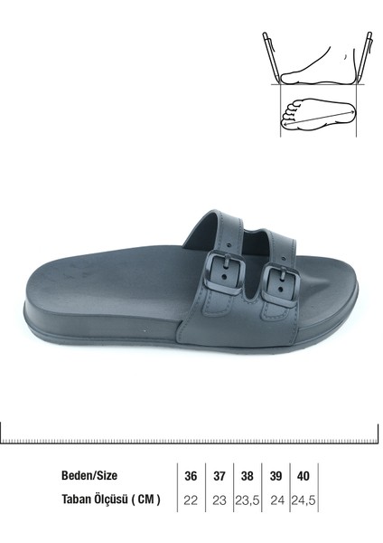 Yazlık Kadın Çift Toka Ayarlanabilir Islak Zemine Uygun Terlik10 indirimleri