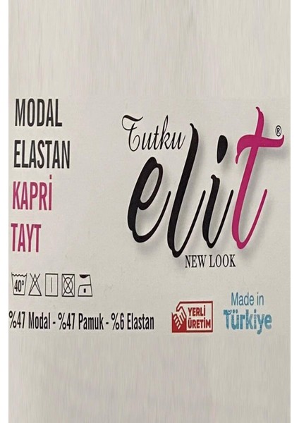 Kadın Modal Likralı Kapri Tayt 2102 - 6 Adet modelleri