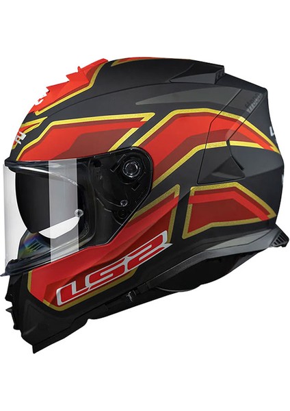 Storm Foggy Kapalı Kask Mat Siyah-Kırmızı