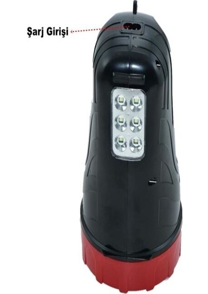 Silver Toss Ultra Güçlü 15 Led ve 6 Led Yan Aydınlatma Şarjlı El Feneri ST-6665