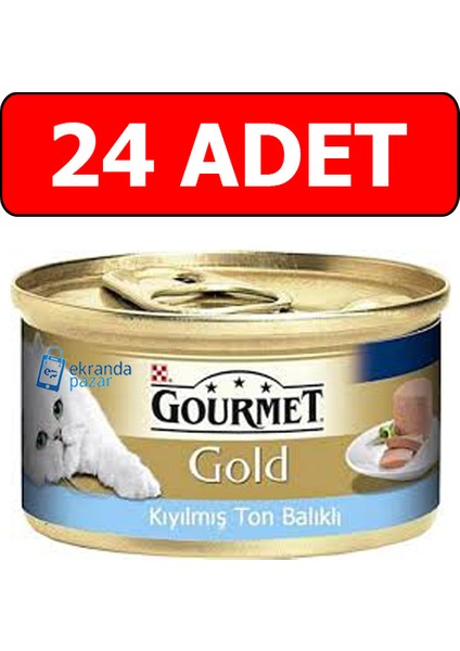 Gourmet Gold Kıyılmış Ton Balıklı Kedi Konservesi 85 gr 24 Adet Kedi Yaş Maması