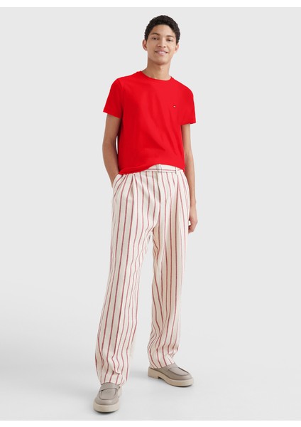 Bisiklet Yaka Kırmızı Erkek T-Shirt MW0MW10800XLG