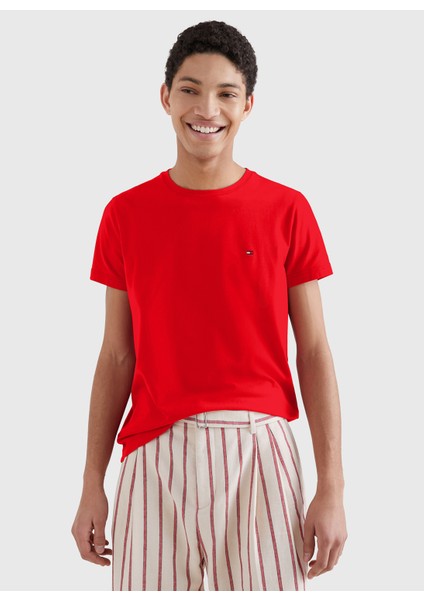 Bisiklet Yaka Kırmızı Erkek T-Shirt MW0MW10800XLG modelleri