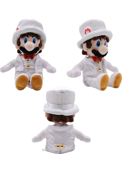 Super Mario Serisi Klasik Karakter Elbise Mario 22CM Peluş Oyuncak (Yurt Dışından)