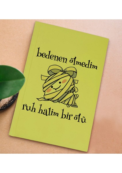Sarı Sert Kapaklı Defter ve Middle Kupa Seti, Arkadaşa Hediye, Yeni Iş Hediyesi, Doğum Günü Hediyesi-5