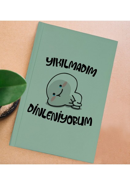 Yeşil Sert Kapaklı Defter ve Middle Kupa Seti, Arkadaşa Hediye, Yeni Iş Hediyesi, Doğum Günü Hediyesi-1 modelleri