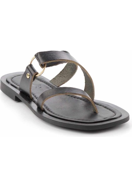 Siyah Leather Kadın Terlik K04826017603