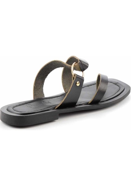 Siyah Leather Kadın Terlik K04826017603