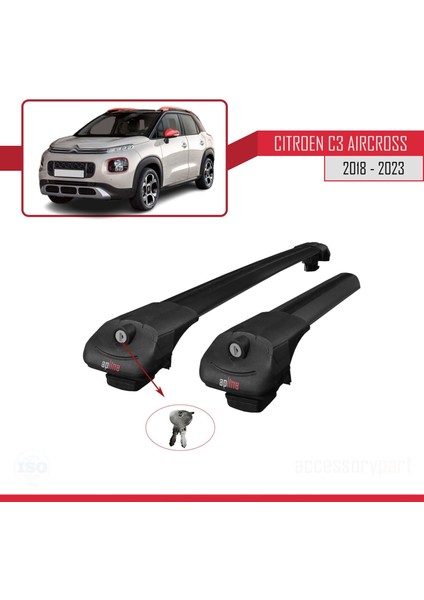 Citroen C3 Aircross 2018 ve Sonrası Ile Uyumlu Ace-1 Ara Atkı Tavan Barı Siyah fiyatları