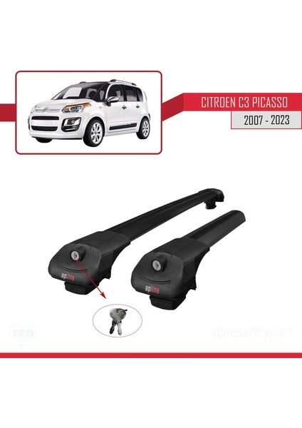 Citroen C3 Picasso 2007-2017 Arası Ile Uyumlu Ace-1 Ara Atkı Tavan Barı Siyah fiyatları