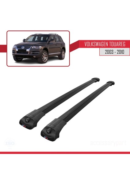 Volkswagen Touareg 2003-2010 Arası Ile Uyumlu Ace-1 Ara Atkı Tavan Barı Siyah