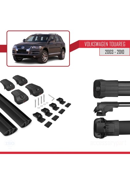 Volkswagen Touareg 2003-2010 Arası Ile Uyumlu Ace-1 Ara Atkı Tavan Barı Siyah modelleri