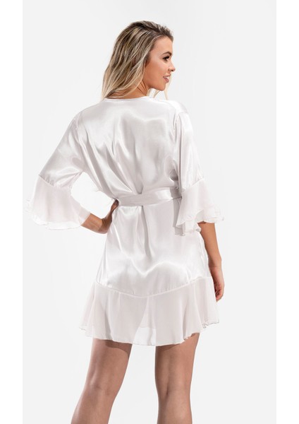 Ekru Flexifit Saten Tek Sabahlık fiyatları