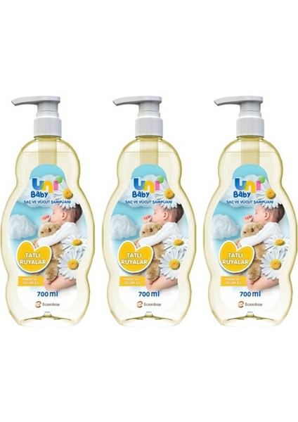 Uni Baby Tatlı Rüyalar Şampuanı 700 ml x 3 Adet