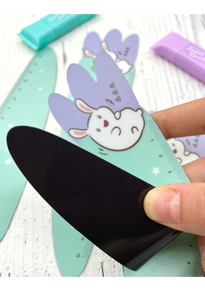 Mıknatıslı Sevimli Tavşan Turkuaz Cetvel fiyatları