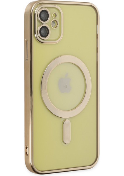 iPhone 12 Kılıf Kross Magneticsafe Kapak - Gold