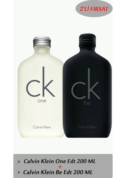 Calvin Klein One Edt 200 ml + Be Edt 200 ml Parfüm Seti