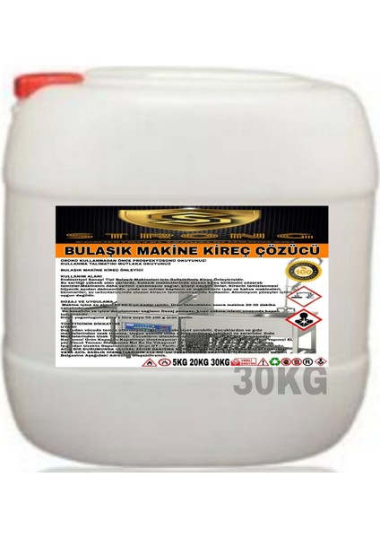 Bulaşık Makine Kireç Çözücü 30 kg