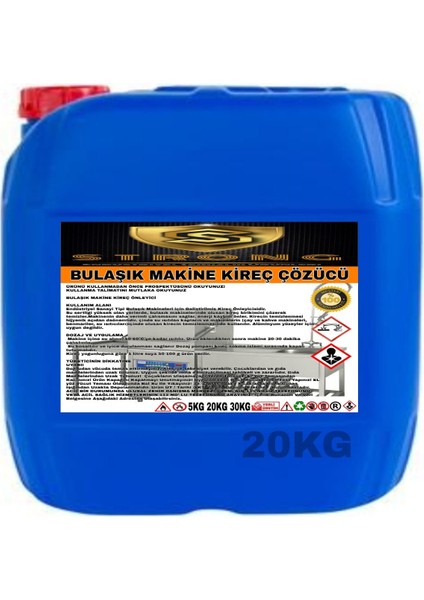 Bulaşık Makine Kireç Çözücü 20 kg