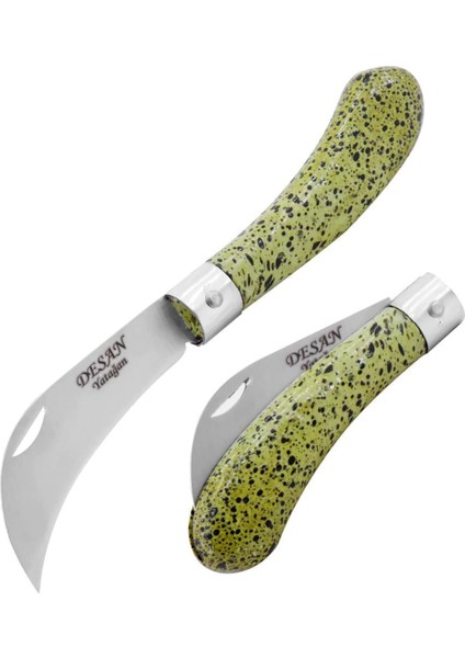 Desan Eğri Aşı Bıçağı Paslanmaz Ceviz Aşı Çakısı 19 cm