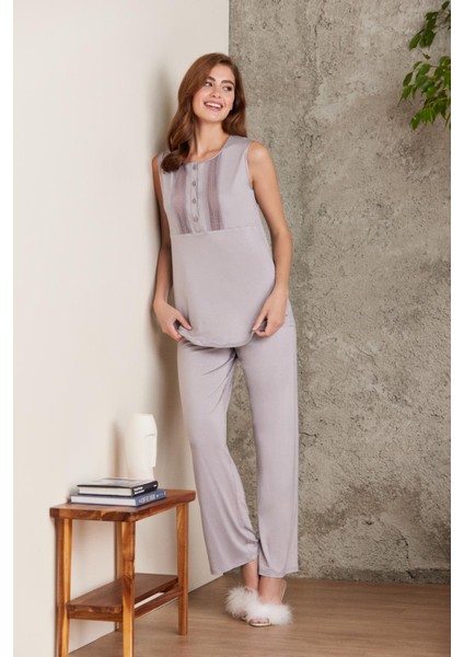 Dantelli Penye 3'lü Kadın Pijama Takımı - 2800 fiyatları